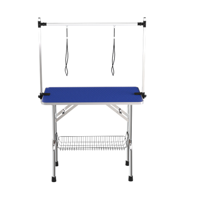 36-Inch Professional Heavy-Duty Stainless Steel Folding Grooming Table for Pets