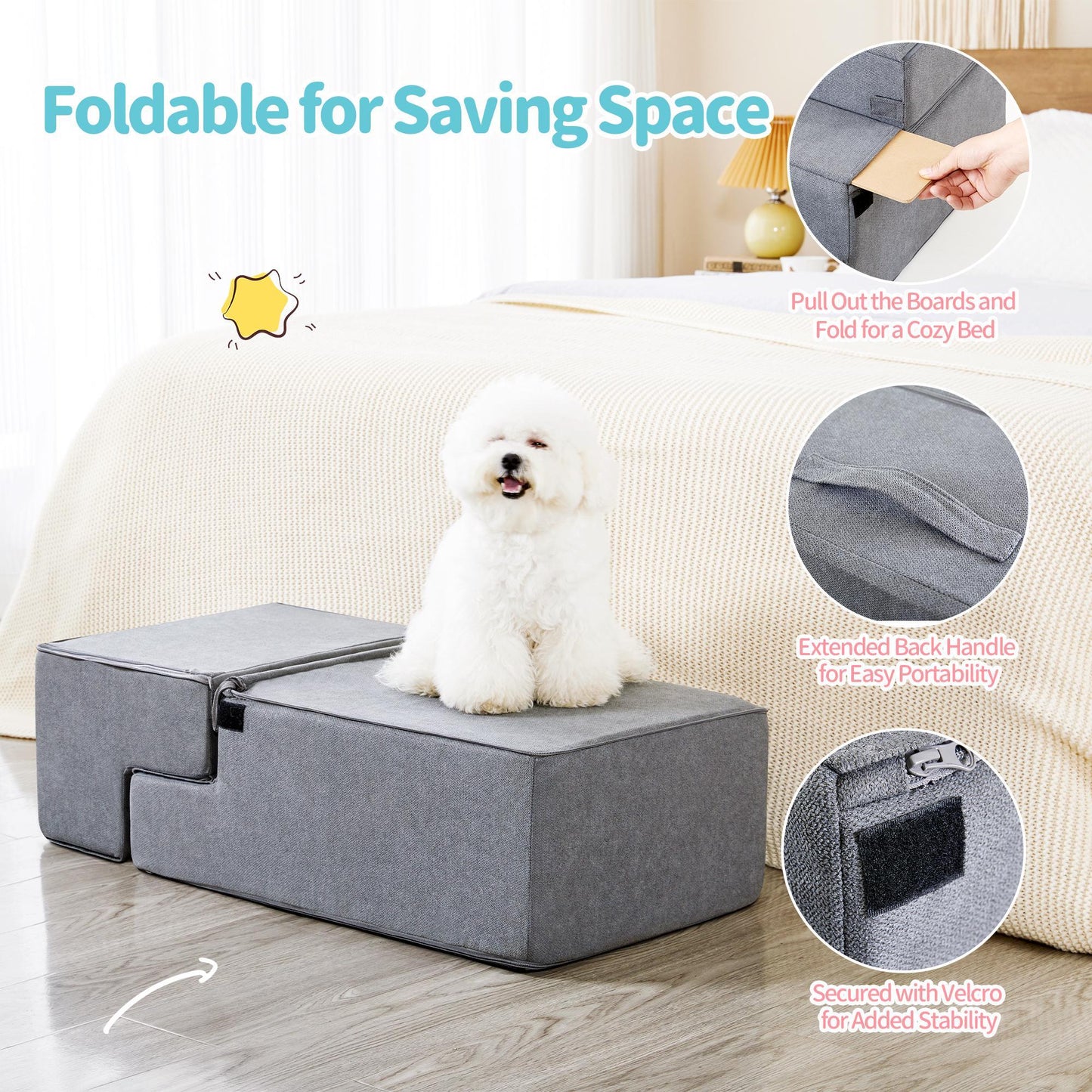 Four-step Dog Bed Indoor Non-slip  Ramp