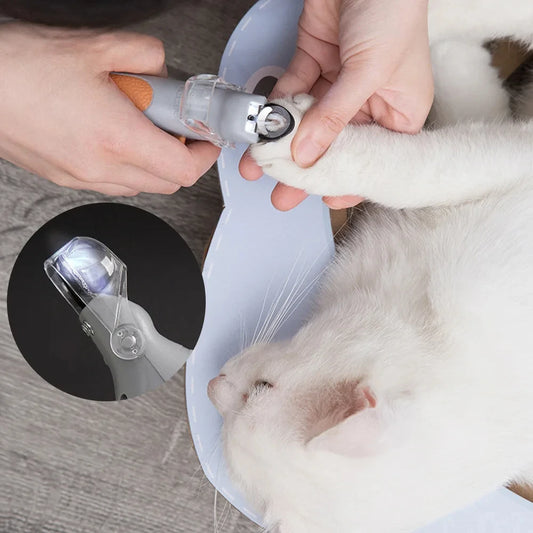 Professional Pet Nail Clipper with Integrated LED Light - Nail Scissors and Claw Cutter for Cats and Dogs