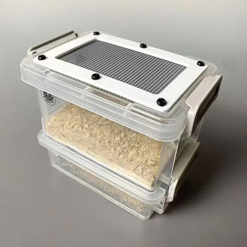 Premium Live Food Storage Container for Reptiles - Perfect for Mealworms, Crickets, Dubia Cockroaches, and Super Worms