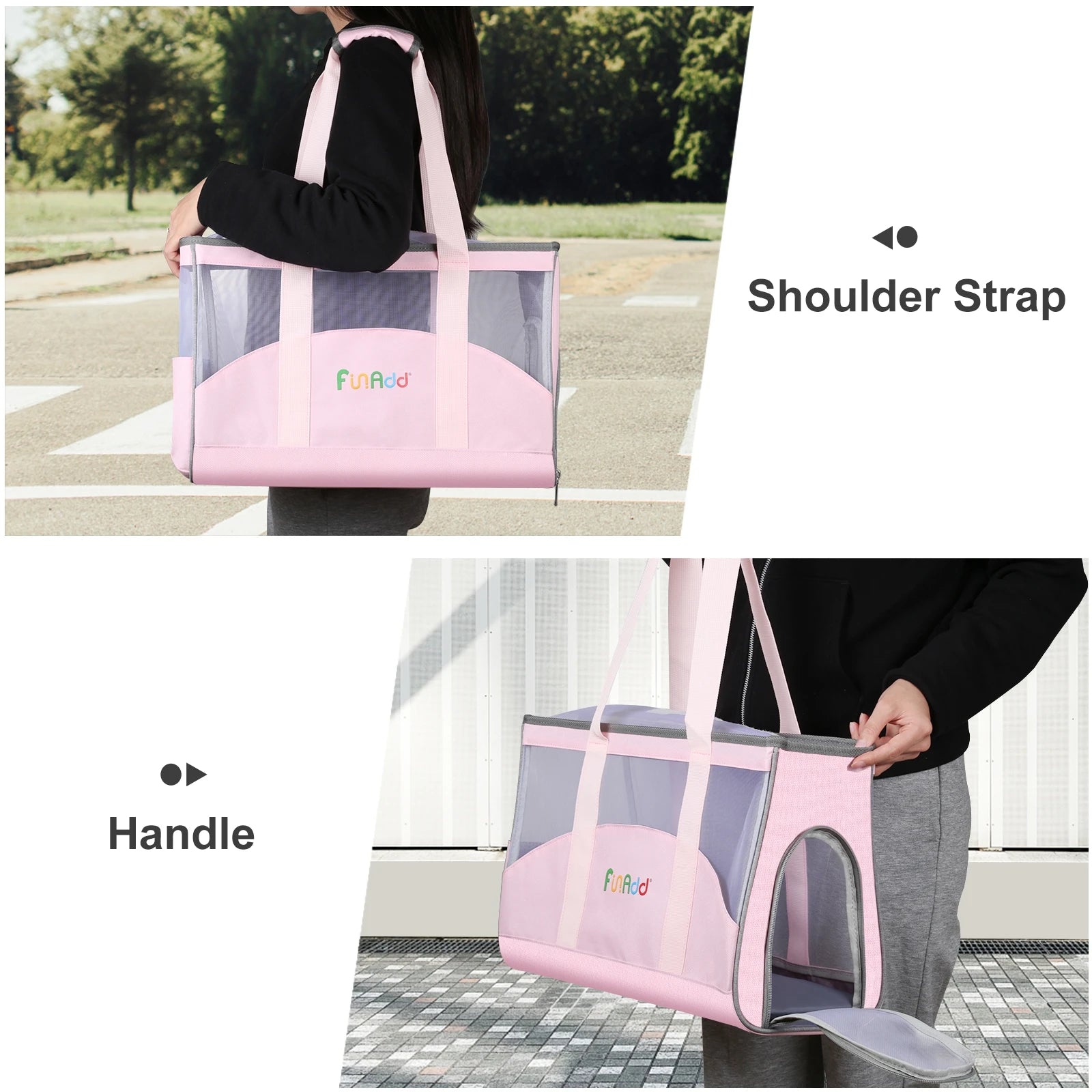 Stylish and Practical Portable Pet Carrier Handbag for Cats and Small Dogs - Ideal Outdoor Shoulder Tote