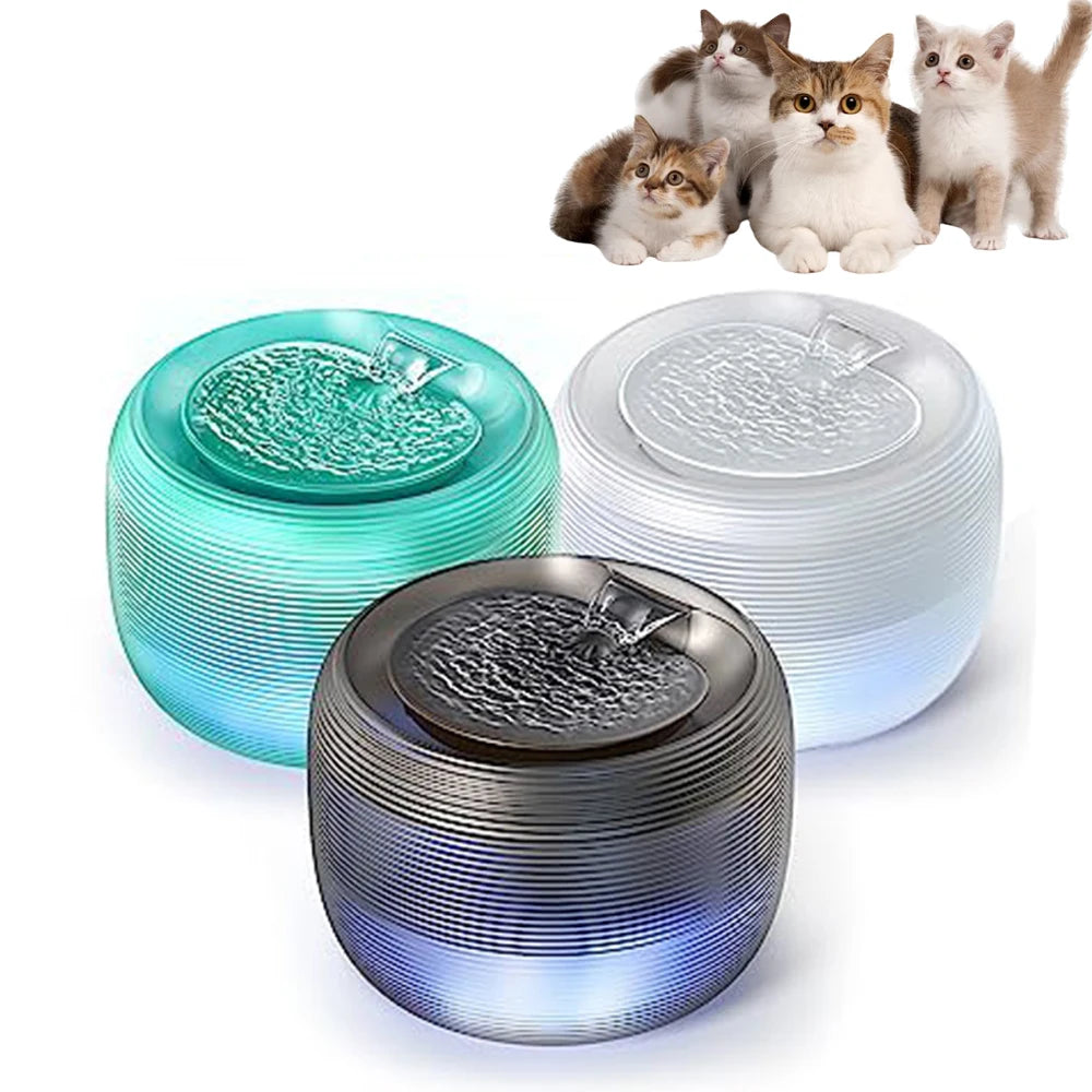 Large Capacity Ultra-Quiet USB Electric Pet Water Fountain with Automatic Filtration System for Cats