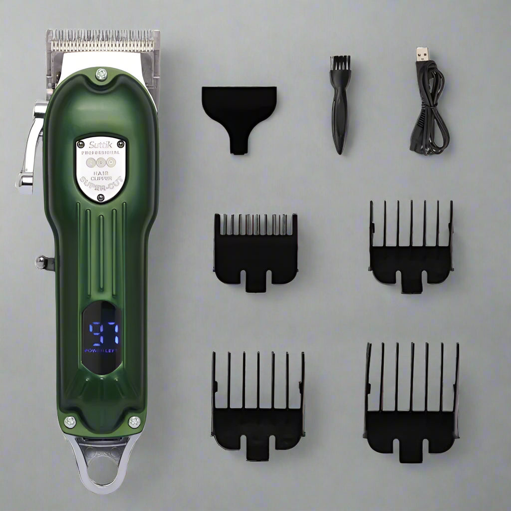 Premium Rechargeable Pet Hair Clipper - All-Metal Grooming Trimmer with Quiet Operation
