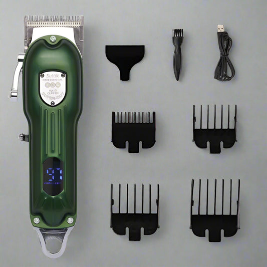 Premium Rechargeable Pet Hair Clipper - All-Metal Grooming Trimmer with Quiet Operation