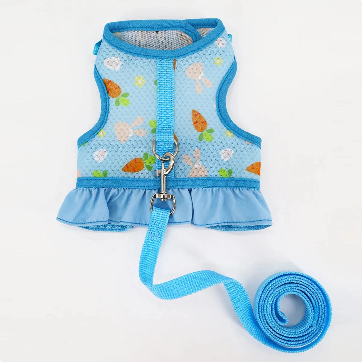 Adjustable Rabbit Harness and Leash - Breathable Mesh Vest with Skirt for Small Pets Including Bunnies and Guinea Pigs