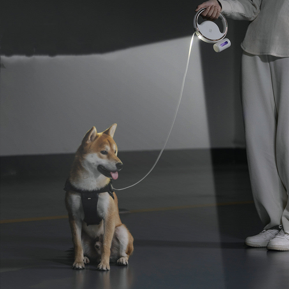 Automatic Retractable Dog Leash with Built-in Illumination System