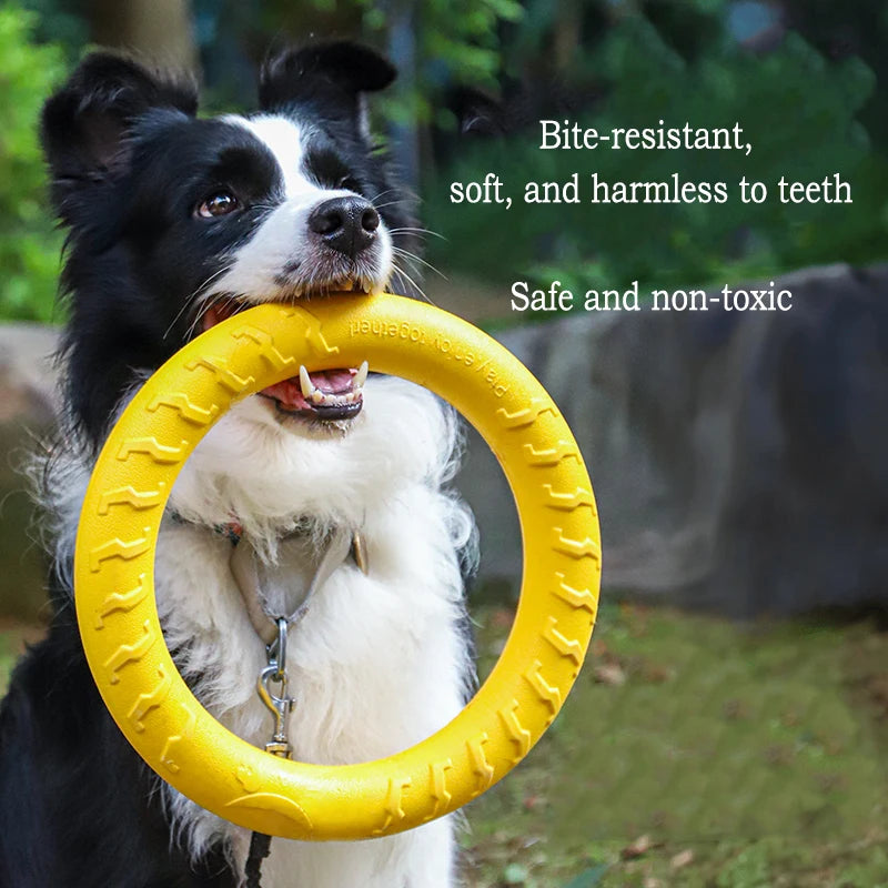 EVA Durable Dog Toy Set: 4-Pack of Flying Discs, Balls, and Tug Ropes for Effective Chew-Proof Dental Care for Puppies and Adult Dogs (2024 Best Seller)