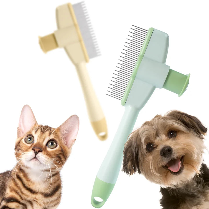 Professional Cat Grooming Massage Brush and Pet Comb for Effective Hair Removal - Durable Grooming Kit for Kittens