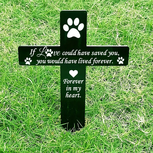 Outdoor Dog Memorial Plaque - Durable Waterproof Acrylic Grave Marker and Sympathy Garden Stake