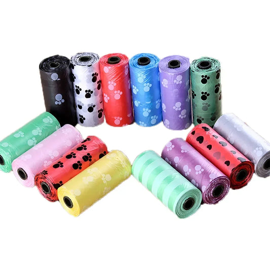 Premium Pet Waste Disposal Bags - Available in Solid Colors and Prints for Convenient Dog Walking and Home Use