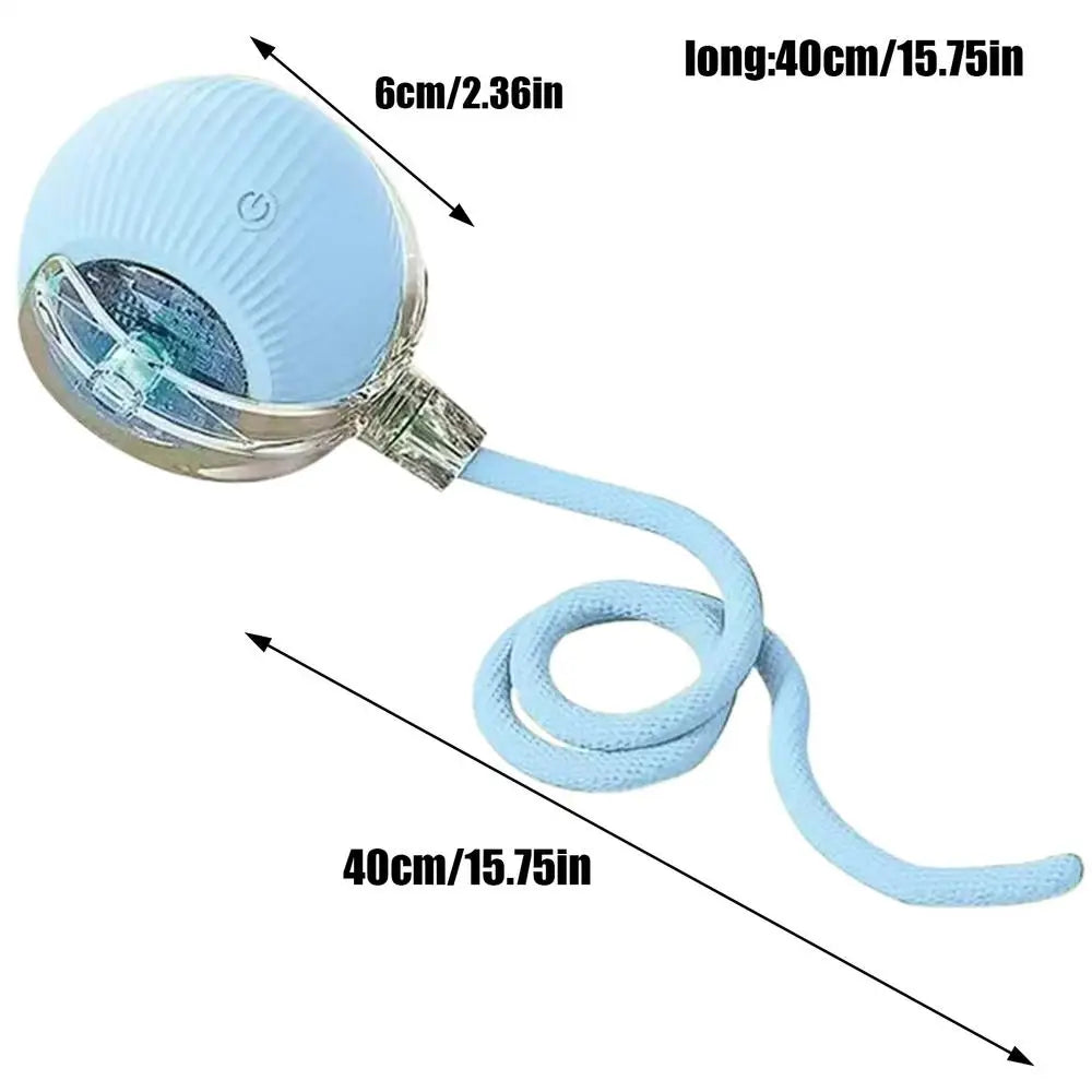 Automatic Rolling Ball Interactive Cat Toy with Rechargeable Tail and Intelligent Mouse Features