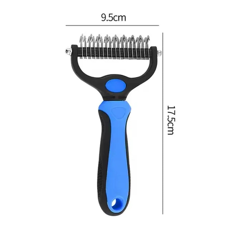 Professional Dual-Sided Deshedding Brush for Dogs and Cats - Efficient Grooming Tool for Fur and Mat Removal