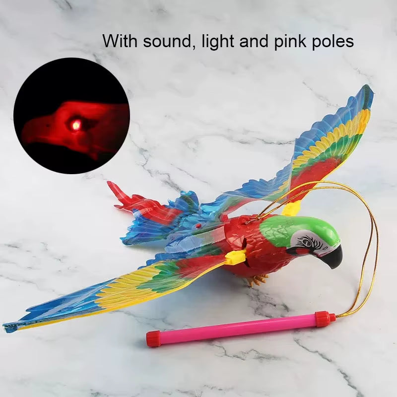 Interactive Electric Bird Cat Toy with Teaser Stick and Scratching Rope