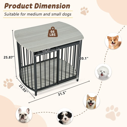 31.5 Furniture Style Dog Crate For Small And Medium Dogs