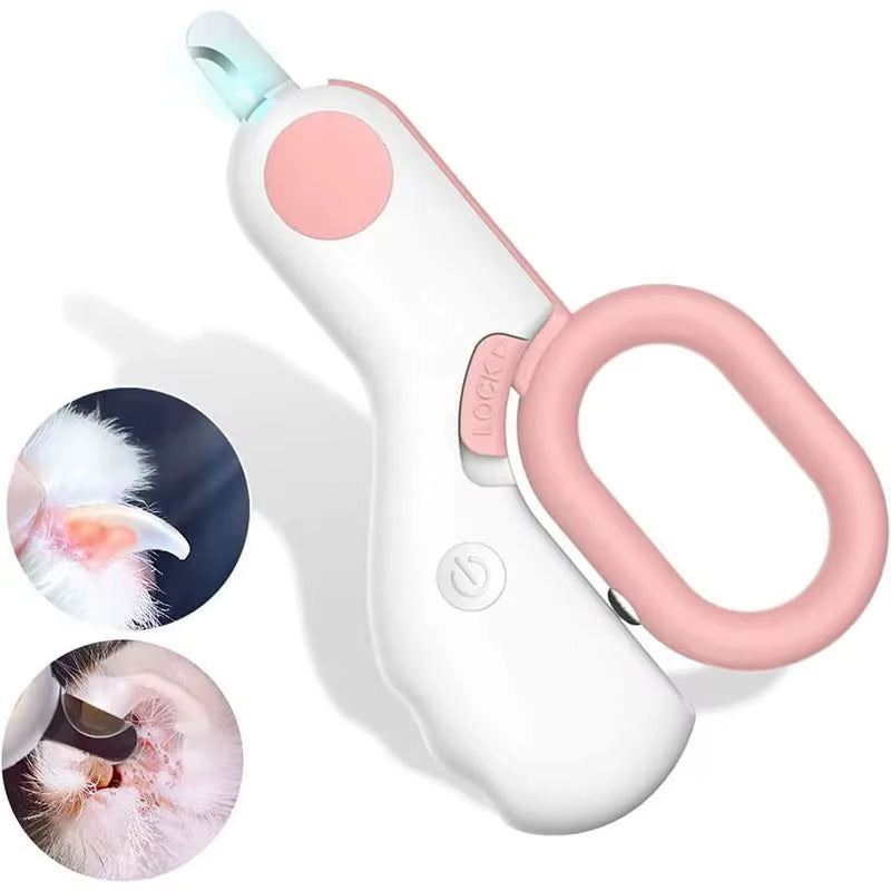 Professional LED Pet Nail Clipper with Safety Lock - Grooming Kit for Cats and Dogs