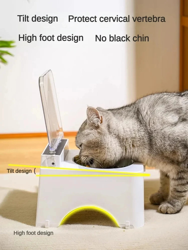 Smart Pet Feeder with Infrared Sensor and Automatic Lid for Cats and Dogs, Rodent-Proof Food Dispenser
