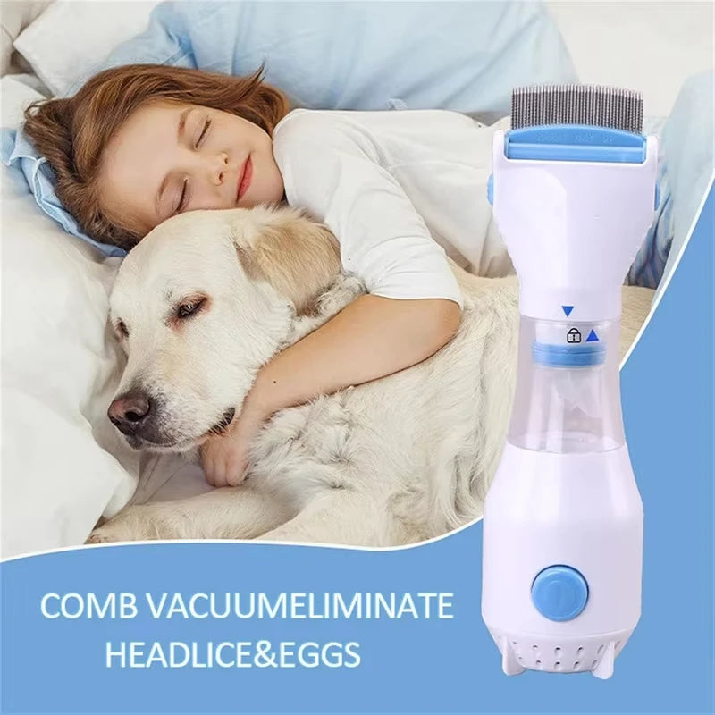 Electric Pet Lice and Flea Removal Comb: 3-in-1 Physical Brush for Cat and Dog Grooming | Chemical-Free and Versatile Solution