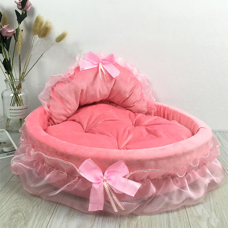 Luxury Princess-Inspired Dog Nest Pet Bed