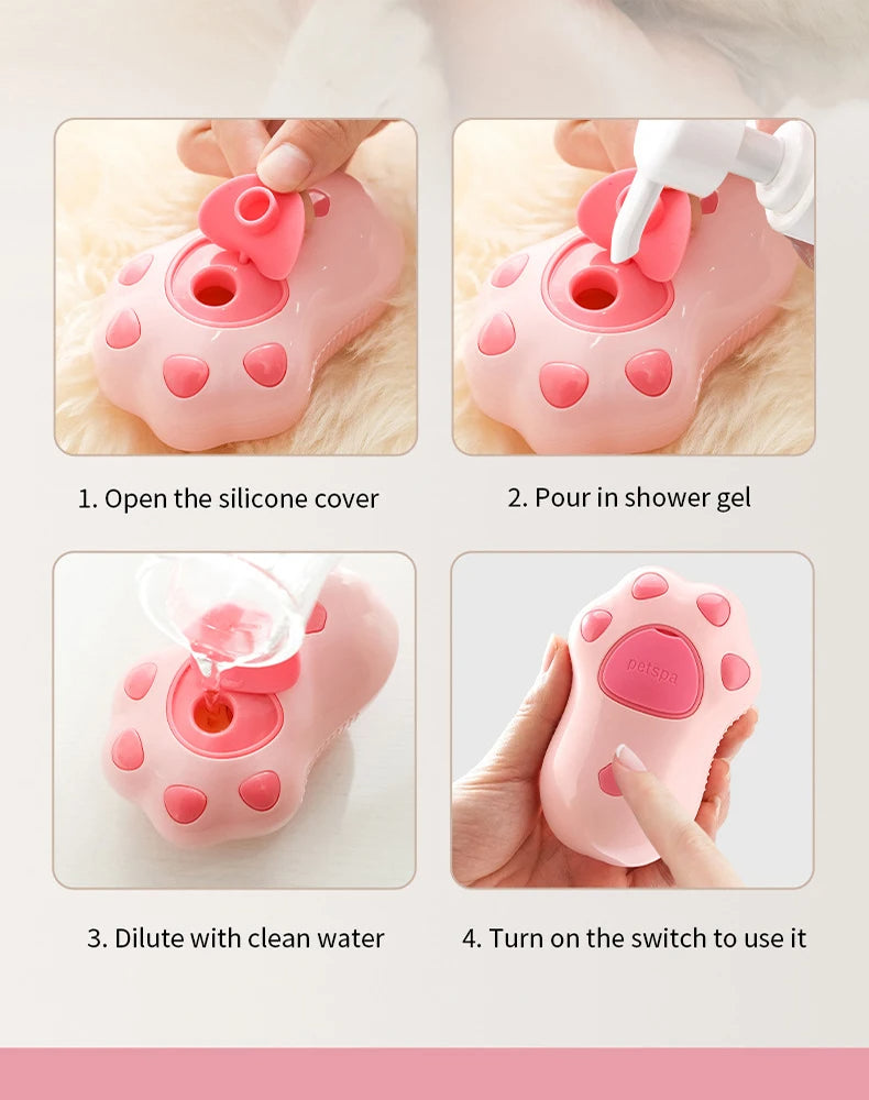 3-in-1 Electric Pet Grooming Brush with Steam and Spray Function for Dogs and Cats