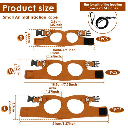 Adjustable 3-Piece Harness and Leash Set for Bearded Dragons, Chameleons, and Amphibians