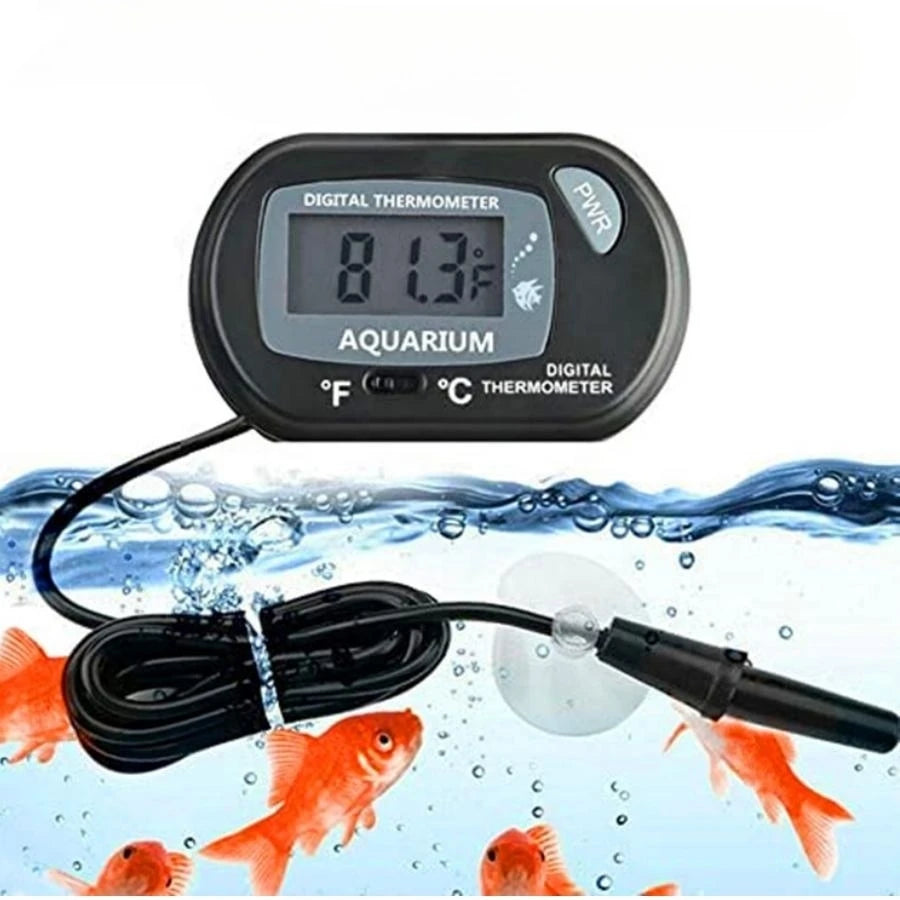 Digital Aquarium Thermometer with Suction Cup Probe for Precise Celsius Water Temperature Measurement