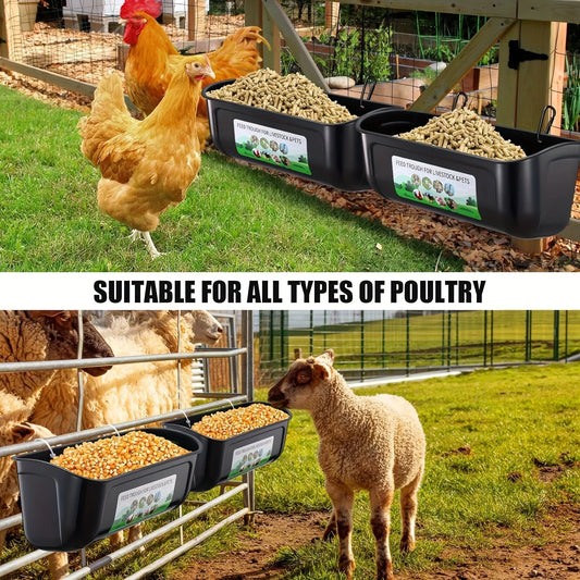 Two-Piece Hanging Feeder for Poultry and Livestock