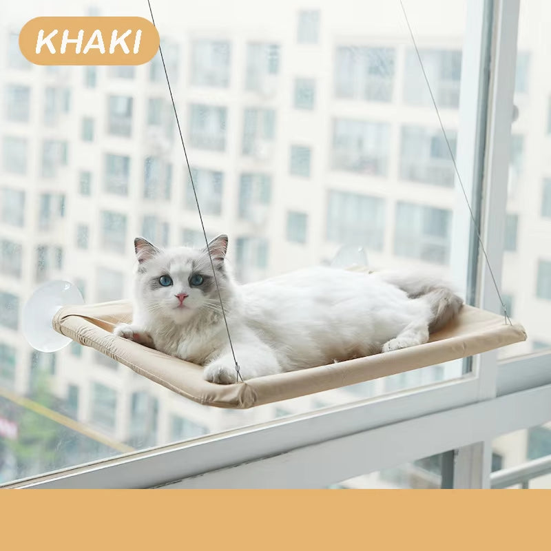 Elevated Premium Aerial Cat Hammock - Perfect Window Seat for Cats and Kittens, Supports Up to 20kg, Ideal for Climbing and Cozy Nesting