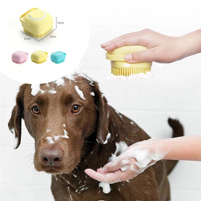Silicone Grooming Gloves for Dogs and Cats - Multi-Functional Bathing and Massage Tool with Integrated Shampoo Dispensing System