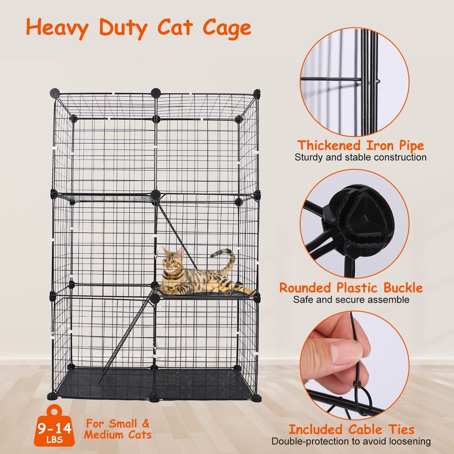 3 Tier Cat Playpen Metal Cage