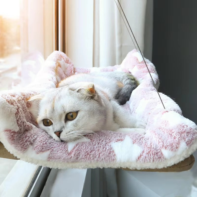 Elevated Premium Aerial Cat Hammock - Perfect Window Seat for Cats and Kittens, Supports Up to 20kg, Ideal for Climbing and Cozy Nesting