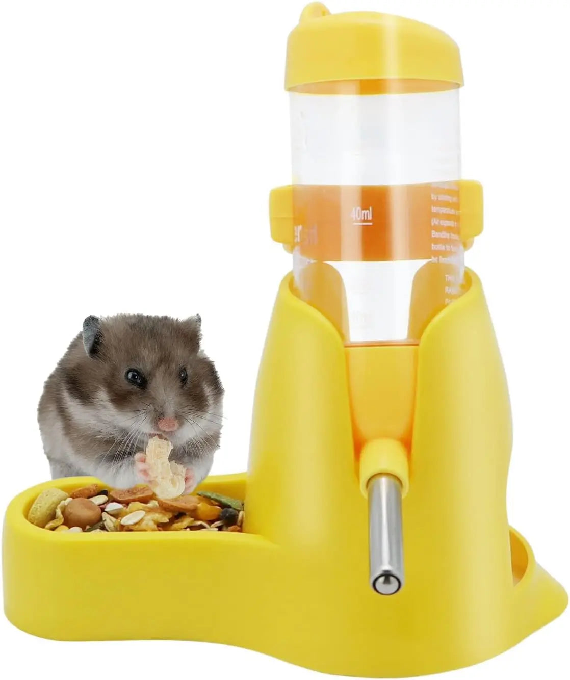 3-in-1 Hanging Water Dispenser for Small Pets - 80ml Capacity for Dwarf Hamsters, Mice, Rats, and Hedgehogs