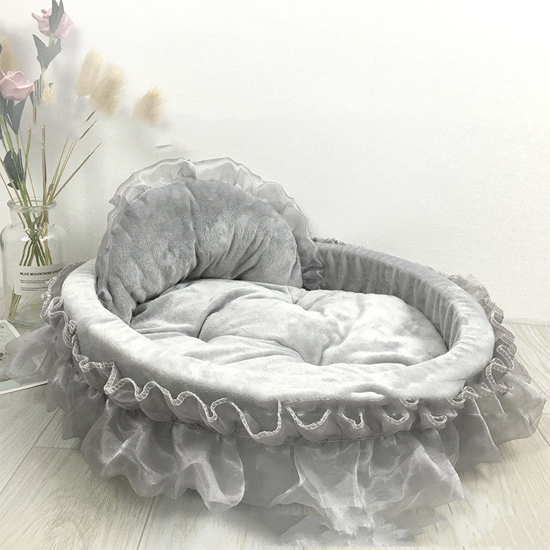 Luxury Princess-Inspired Dog Nest Pet Bed