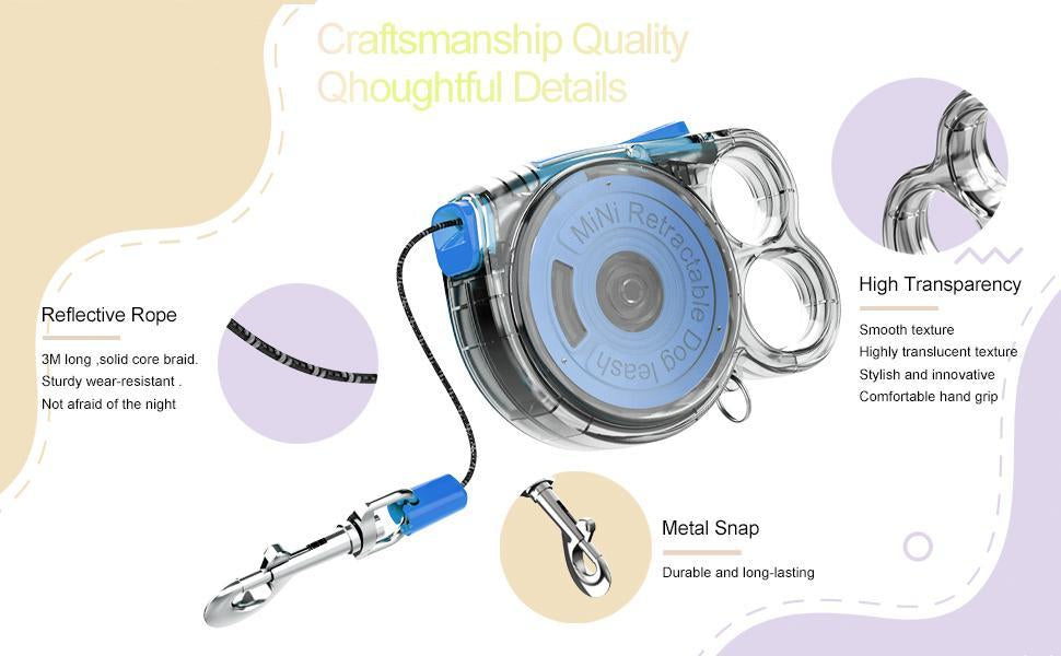 Mini Retractable Dog Leash
