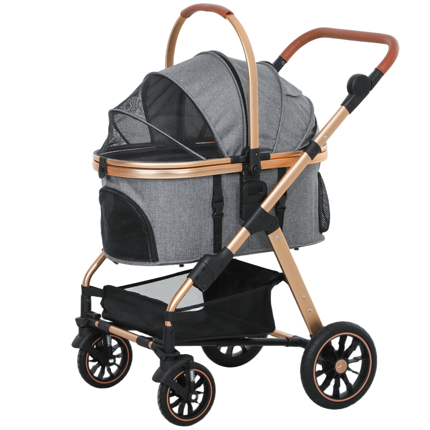 3 In 1 Dog Stroller With Detachable Cabin