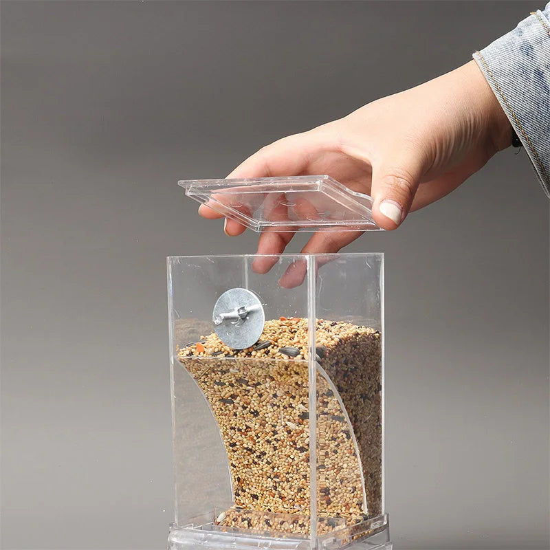 Automatic Splash-Proof Parrot Bird Feeder with Spill-Resistant Design - Tiger Peony Phoenix Bird Supplies
