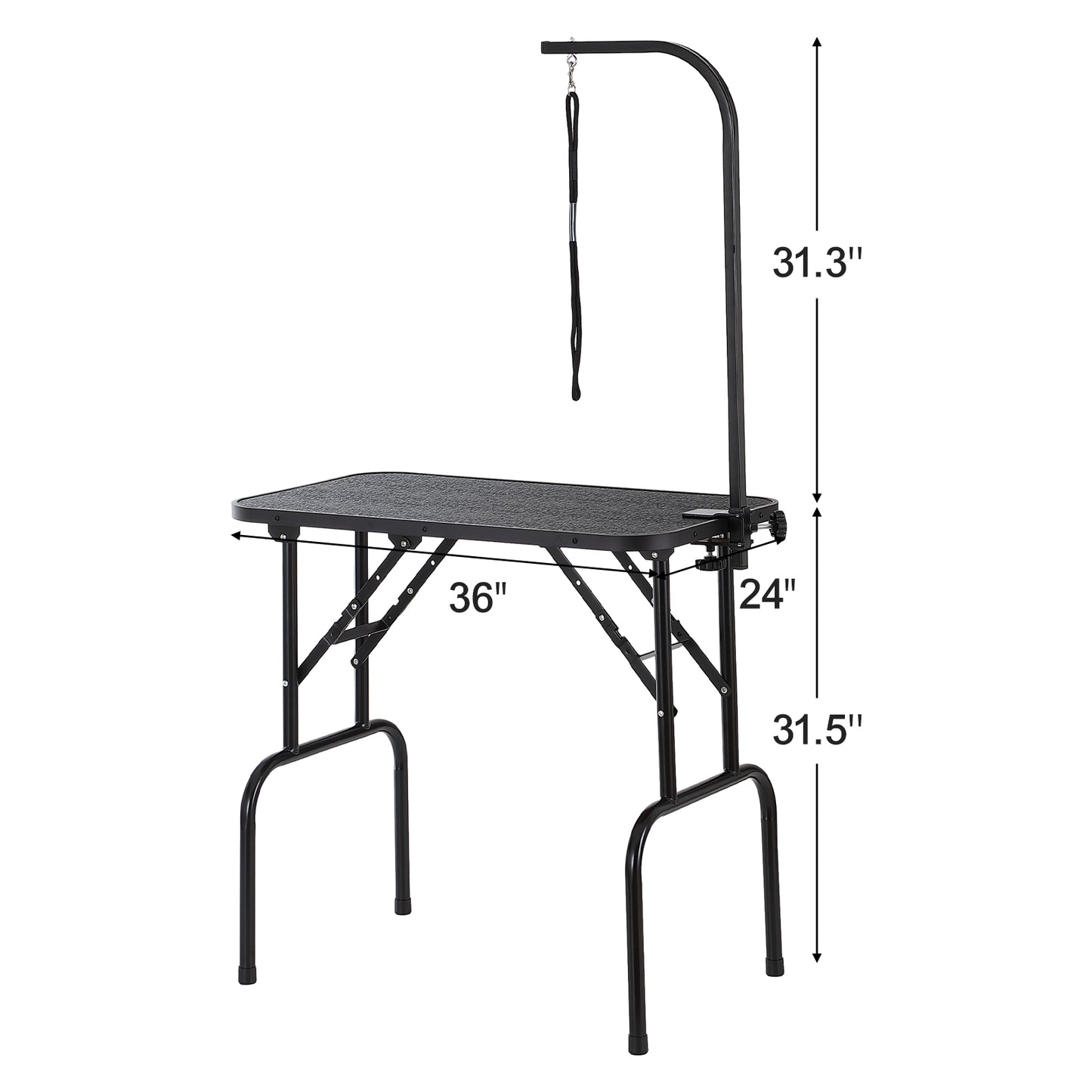 VEVOR Professional Pet Grooming Table with Adjustable Arm and Clamp, 32" x 18" Foldable Station for Medium and Small Dogs, Includes No-Sit Haunch Holder and Grooming Loop, Supports Up to 220 lbs