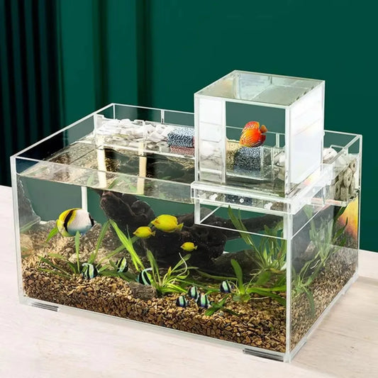 Acrylic Suspended Fish Tank with Innovative Negative Pressure Design - Effortless Installation and Striking Aquatic Display