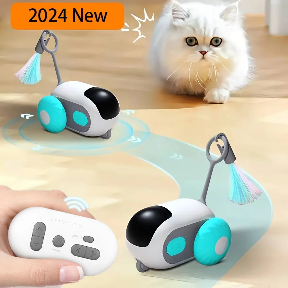 Smart Gravity Cat Toy Vehicle - Autonomous Drive with Advanced Obstacle Avoidance and Infrared Sensor for Indoor Play