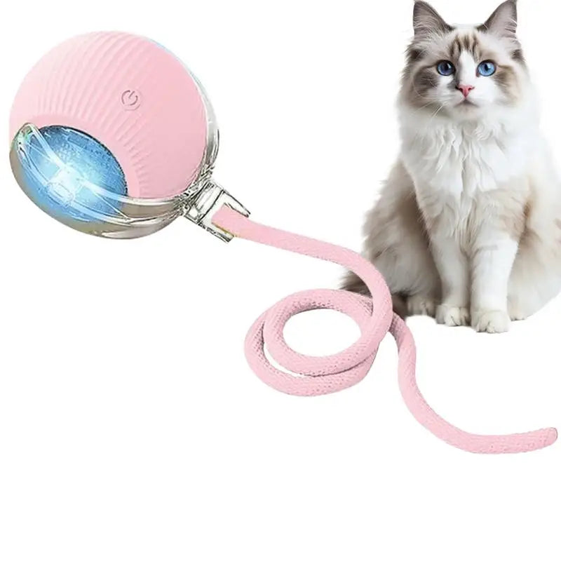 Automatic Rolling Ball Interactive Cat Toy with Rechargeable Tail and Intelligent Mouse Features