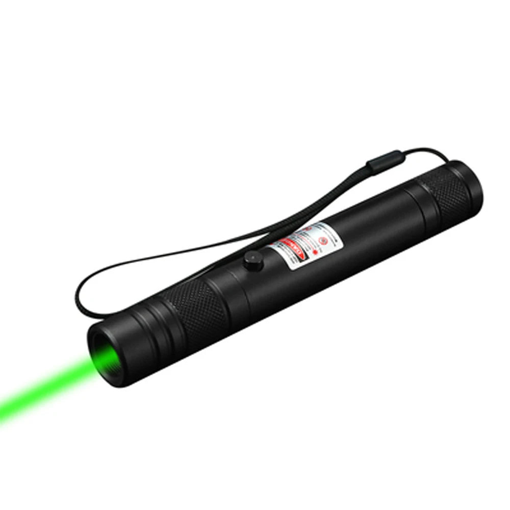 2-in-1 Portable Cat Laser Pointer and LED Training Torch - Green Flashlight Toy