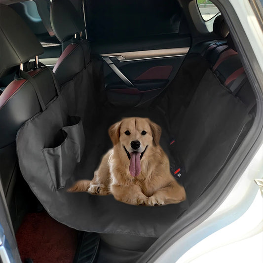 Waterproof 600D Oxford Cloth Dog Car Seat Cover - Hammock-Style Pet Travel Carrier with Storage Compartment
