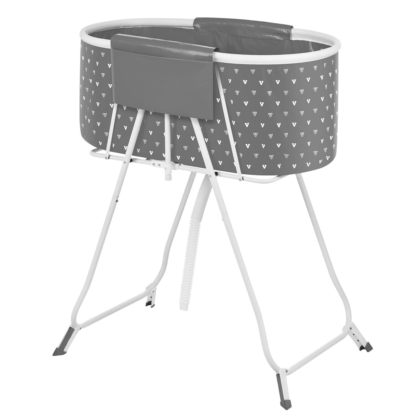 Elevated Foldable Pet Bathing Station in Grey for Small to Medium Dogs and Cats