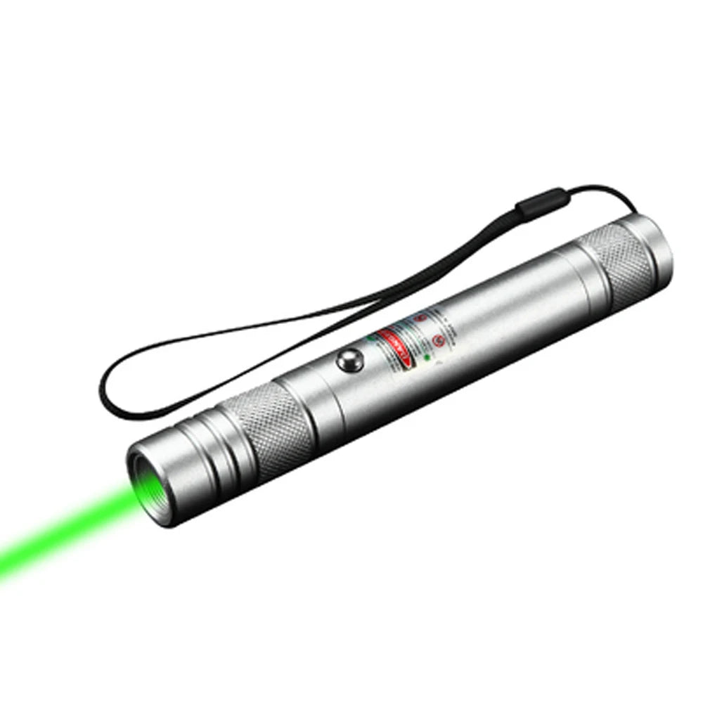 2-in-1 Portable Cat Laser Pointer and LED Training Torch - Green Flashlight Toy