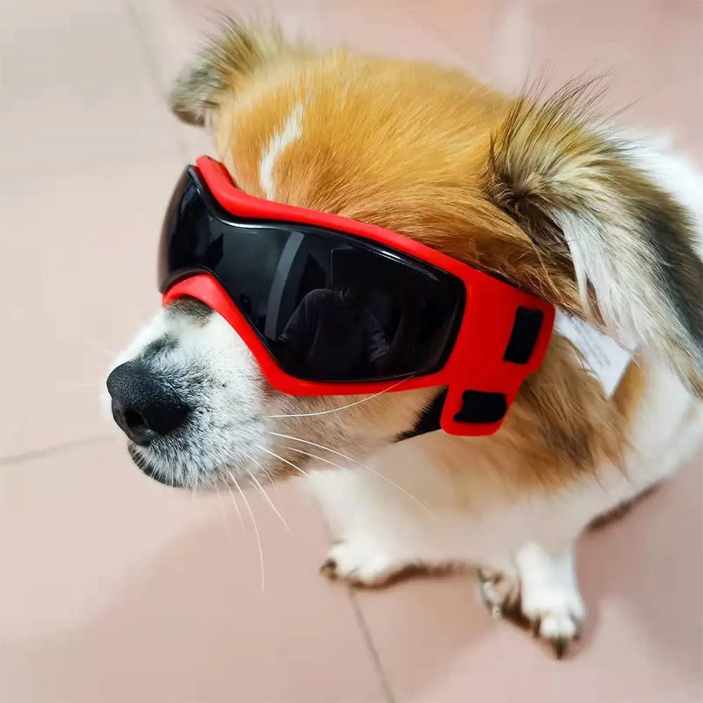 Premium Dog Sunglasses for Small Breeds - Ultimate UV Protection and Windproof Design with Adjustable Soft Frame for Small and Medium Dogs and Puppies