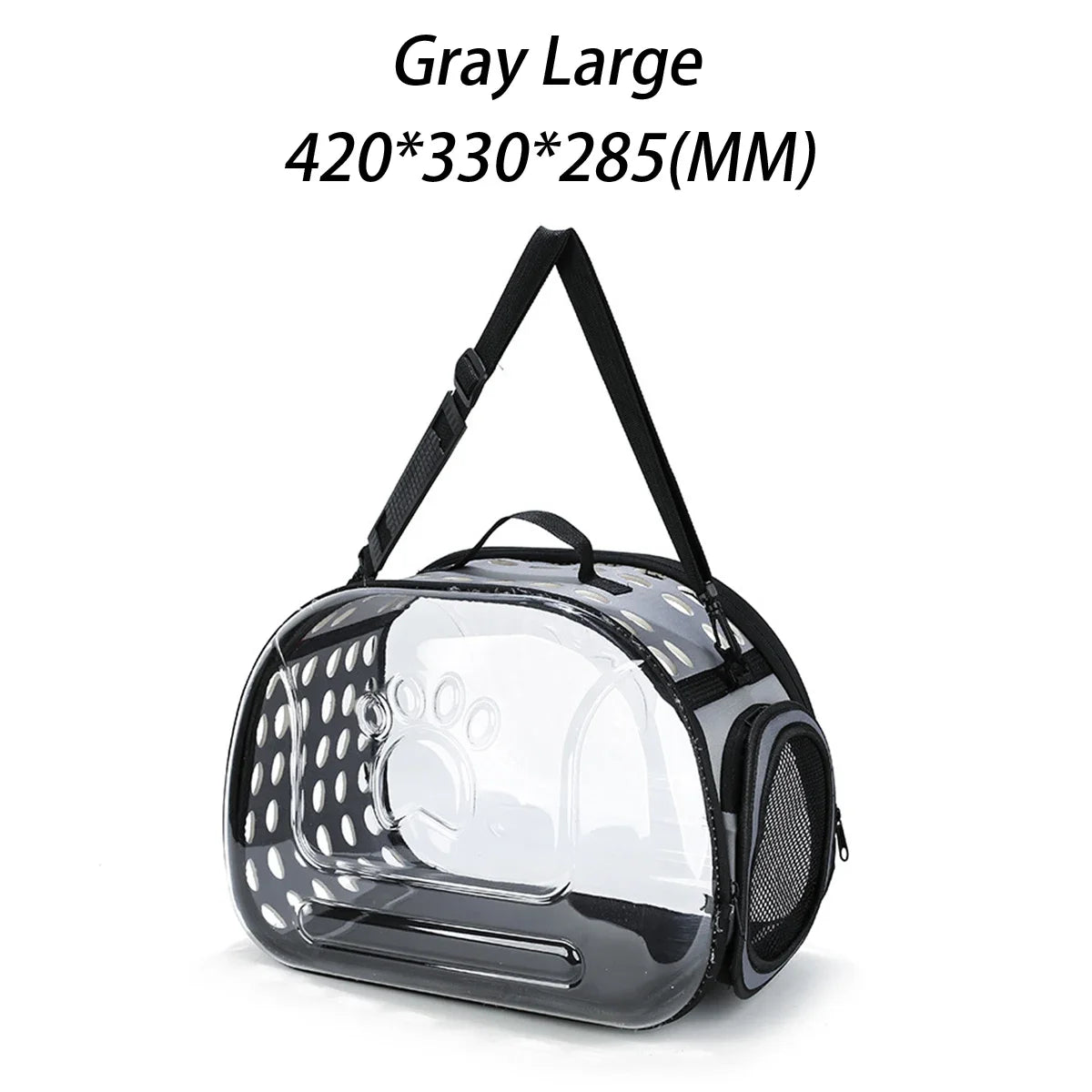Premium Pet Shoulder Carrier for Cats and Dogs - Breathable Travel Handbag with Transparent Capsule Design and Convenient Shoulder Strap