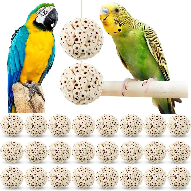 Parrot Chewing Toy Ball - Foraging Accessory for Small Parrots and Parakeets