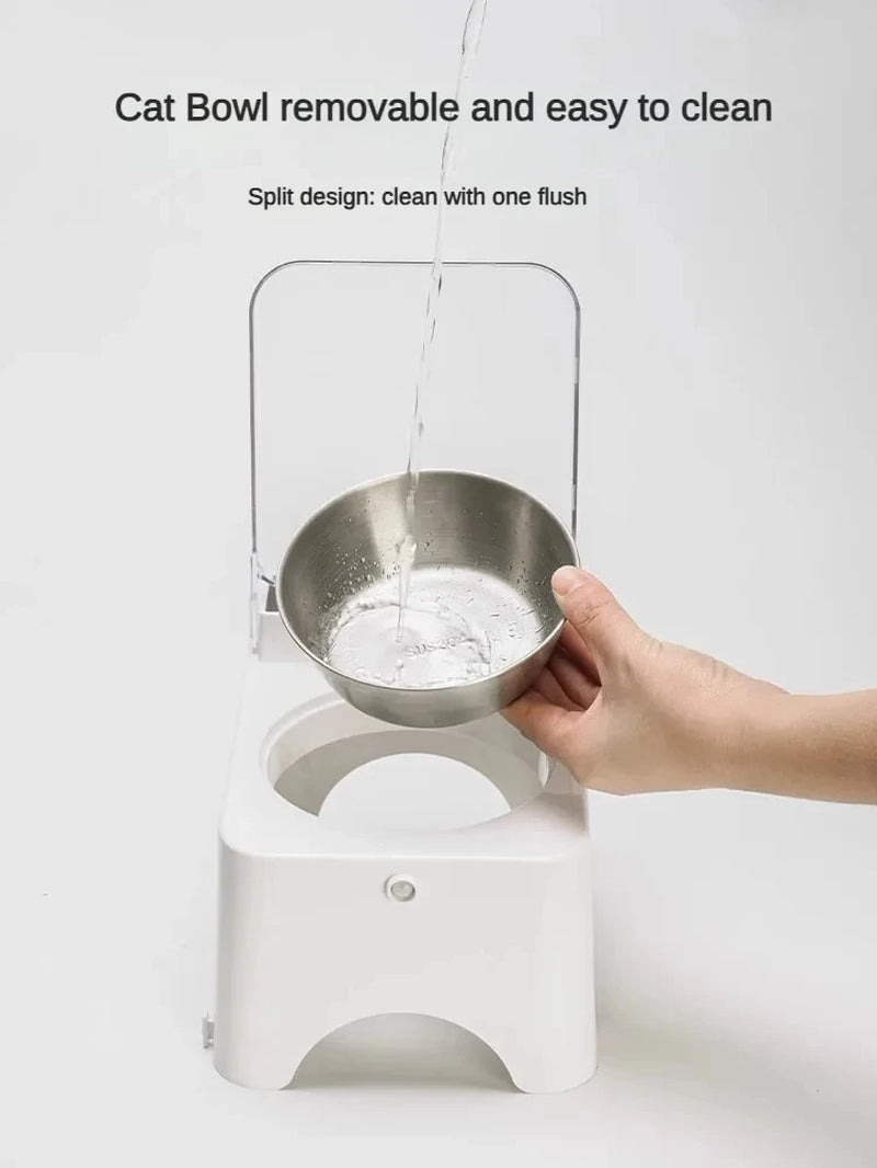 Smart Pet Feeder with Infrared Sensor and Automatic Lid for Cats and Dogs, Rodent-Proof Food Dispenser