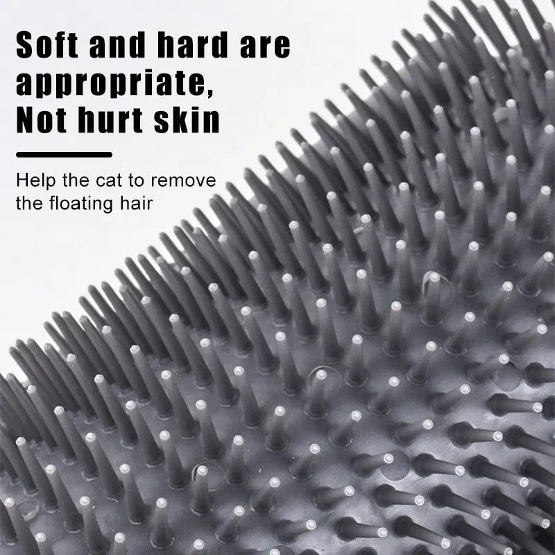 Cat Grooming Brush and Hair Removal Tool - Pet Massager and Scraper Accessories for Home and Garden