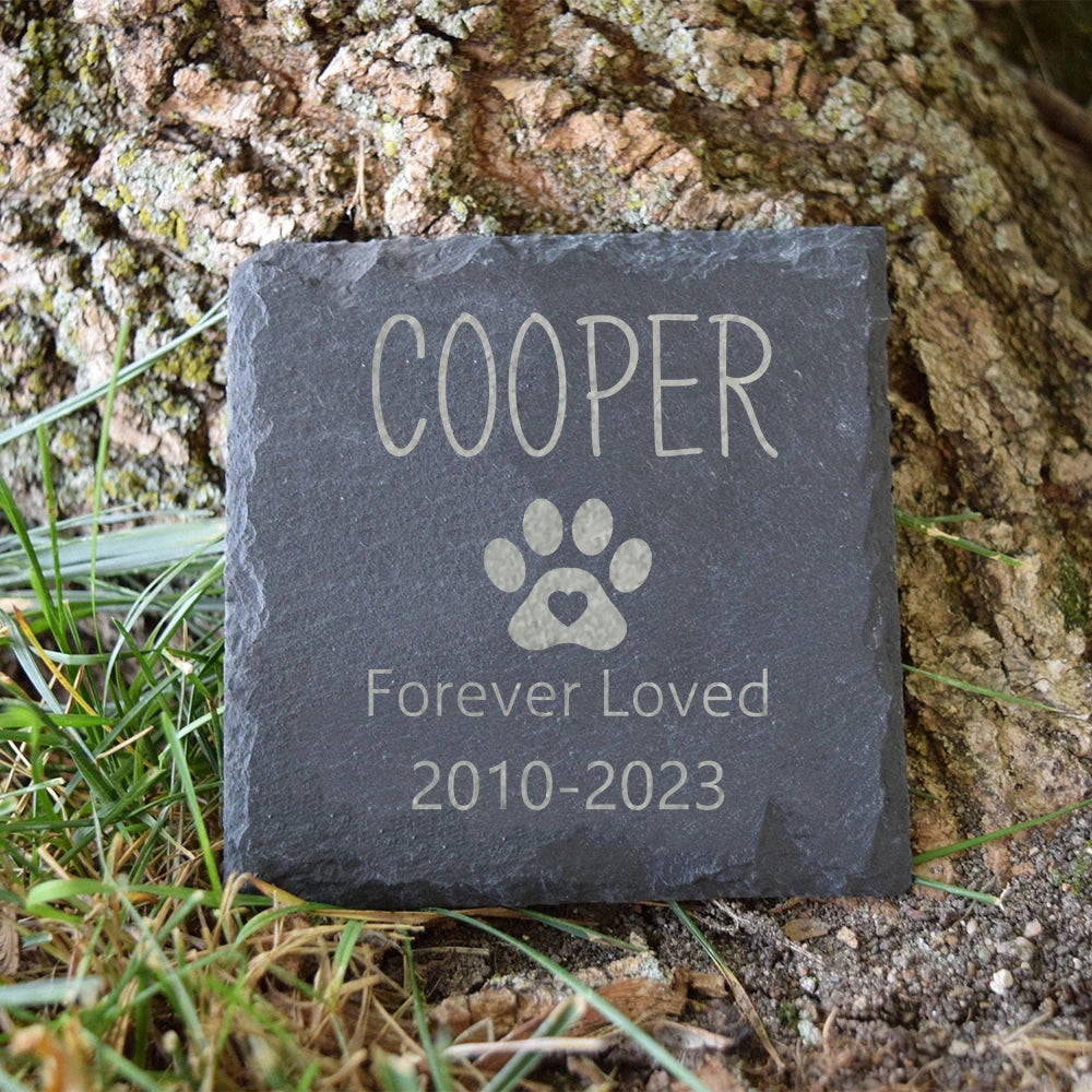 Dog Memorial Garden Stone - Commemorative Grave Marker and Bereavement Gift for Canine Companions