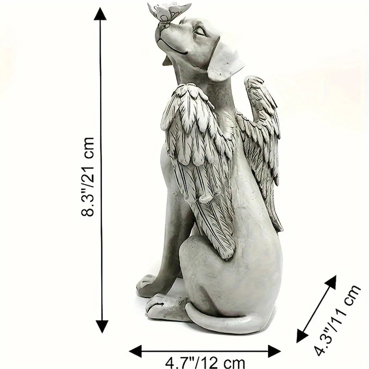 Angel Dog Memorial Statue - Commemorative Pet Memorial Stone for Honoring Beloved Dogs, Thoughtful Bereavement Gifts for Pet Loss
